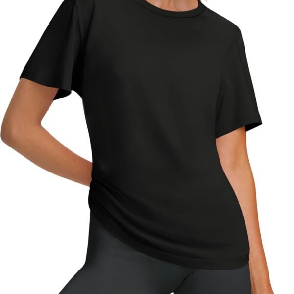 Workout Tops for Women UPF 50+ Breathable Quick Dry Loose Fit T Shirt Outdoor Yoga Running Hiking Gym Tee Top