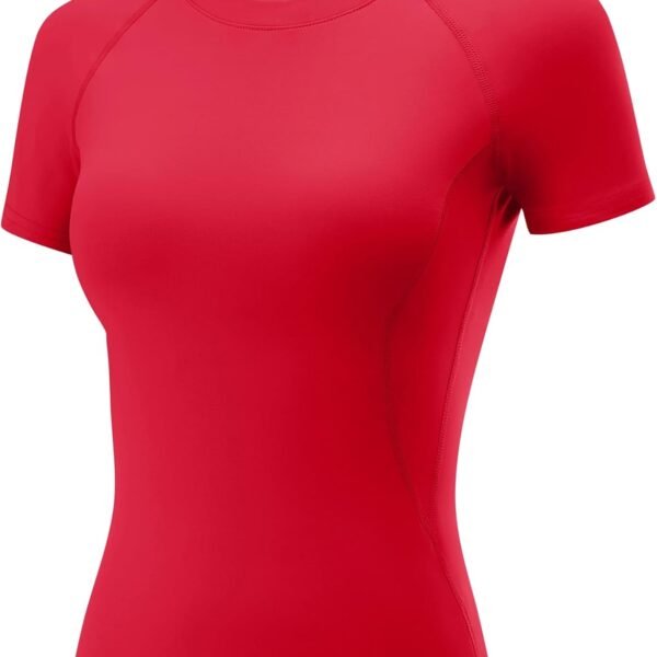 Womens Workout Tops Short Sleeve Raglan Athletic Shirts Yoga Gym Crewneck Quick Dry Tshirts