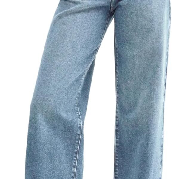 Baggy Jeans Women Straight Leg Mid Rise Cute Trendy Y2K Boyfriend Loose Fit Denim Pants Wide Leg High Waisted Stretchy
