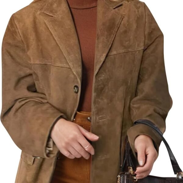 Women's Suede Jacket Old Money Aesthetic Faux Leather Coat Fall Fashion Trendy Y2k Outerwear