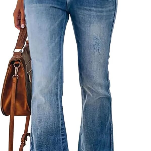 Women's Flare Bell Bottom Jeans High Waisted Wide Leg Bootcut Jeans Stretchy Denim Pants