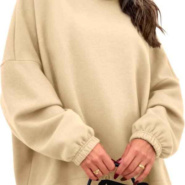 Hoodies For Women 2025 Fall Fashion Hooded Oversized Sweatshirt Long Sleeve Fleece Pullover Trendy Winter Clothes