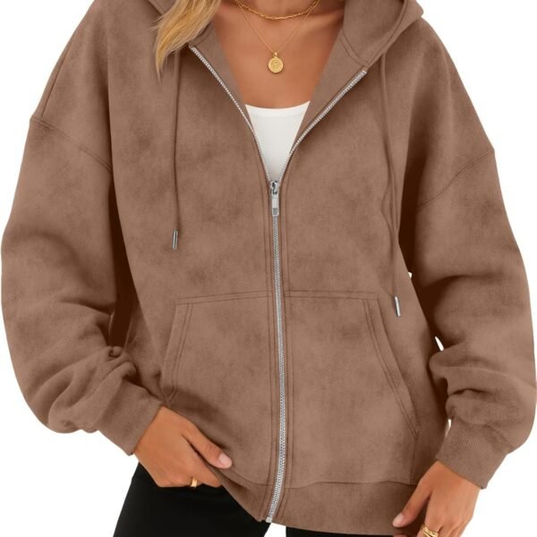 Zip Up Hoodies for Women Oversized Acid Wash Sweatshirt Winter Fashion Jacket Cute Y2k Fall teen girls pullover