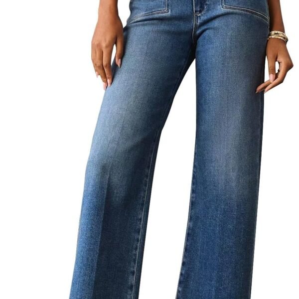 Jeans for Women Wide Leg Baggy High Waist Boyfriends Straight Leg Stretchy Denim Pants Trendy Fall 2025