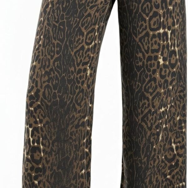 Women's 2025 Wide Leg Jeans Distress Mid Waist Denim Pants Vintage Y2K Trousers